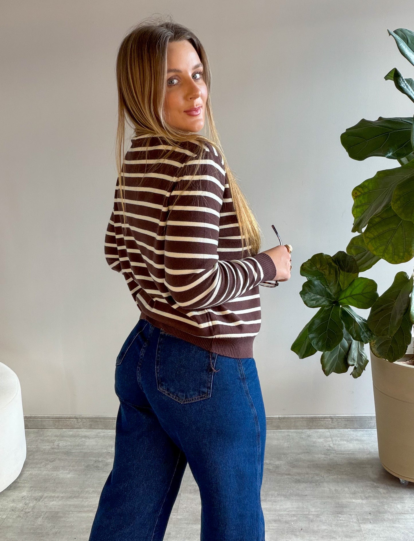 Conjunto Regata e Casaco Listrado