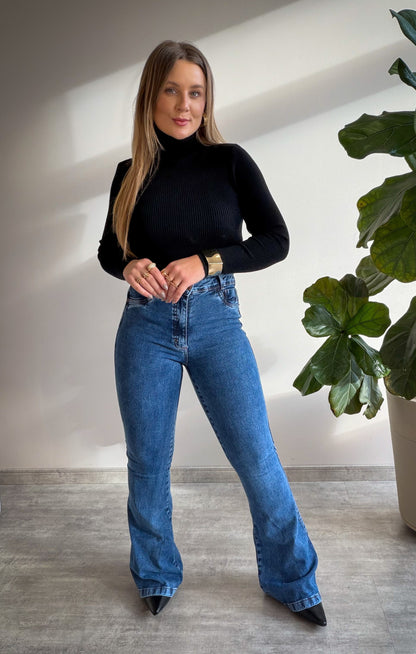 Calça Flare Marmorizada