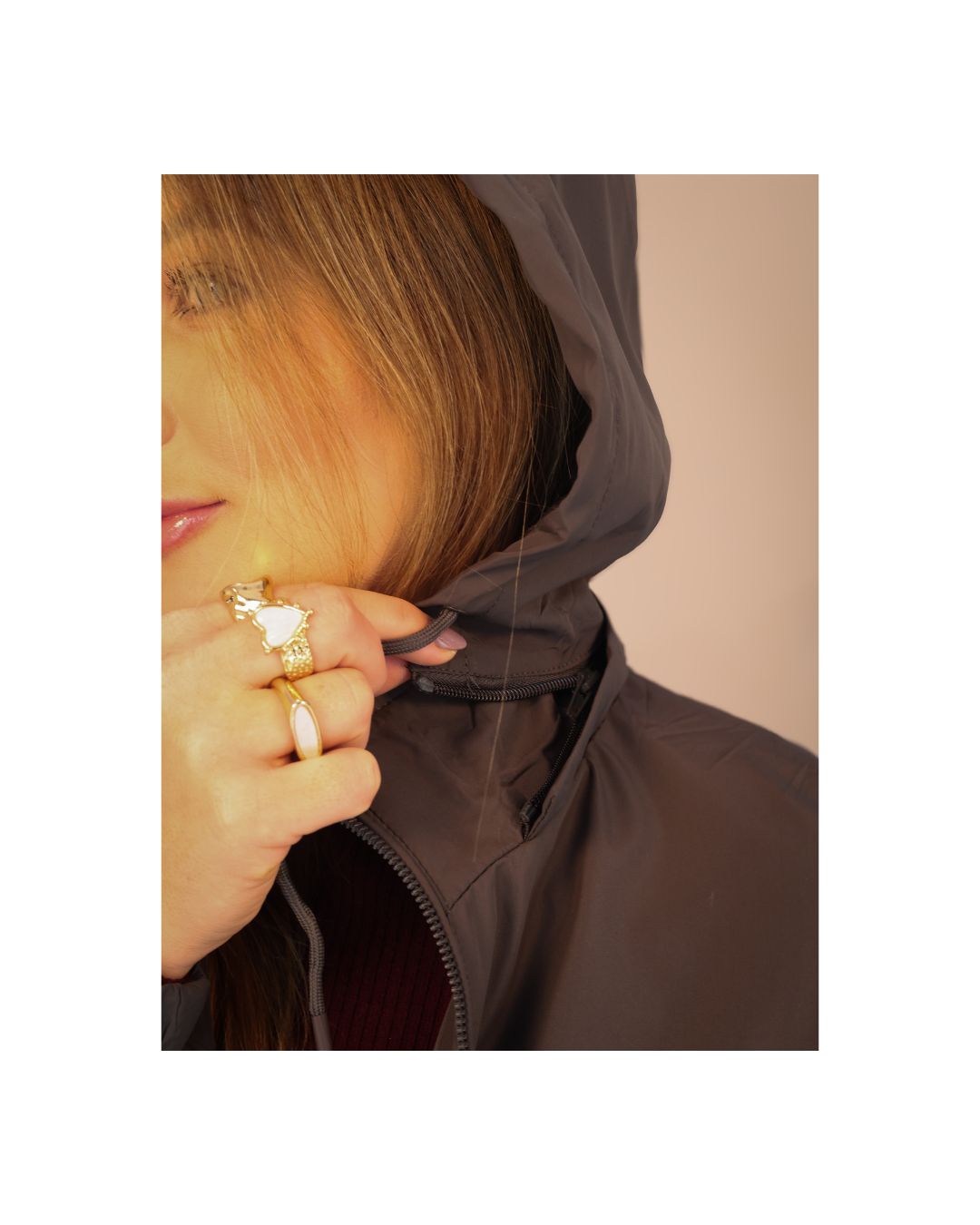 Parka Forrada com Ajuste na Cintura