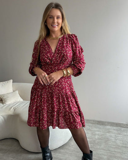 Vestido Curto Manga Longa