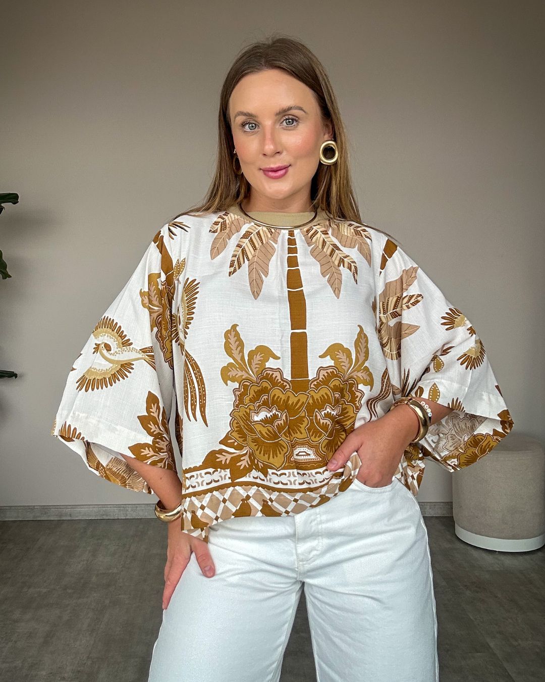 Blusa Ampla Estampada