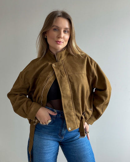 Jaqueta em Suede Sabrina