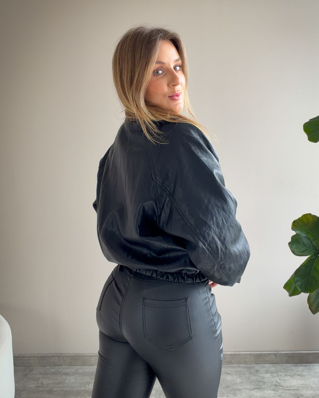 Jaqueta Oversized Couro Sintético