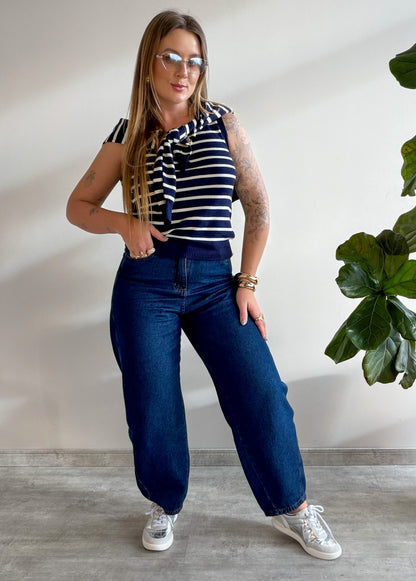 Conjunto Regata e Casaco Listrado