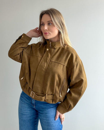 Jaqueta em Suede Sabrina