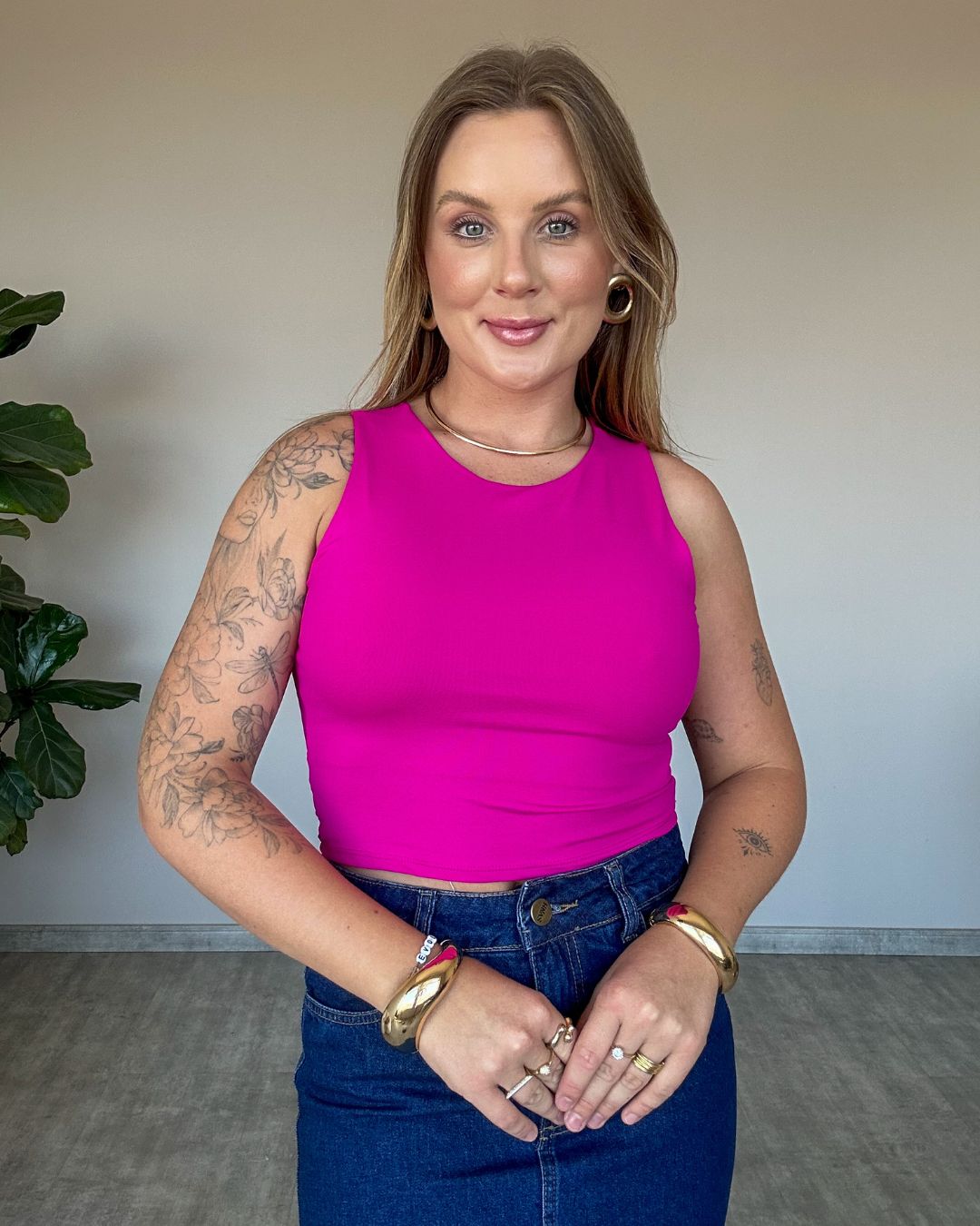 Cropped Regata em Poliamida