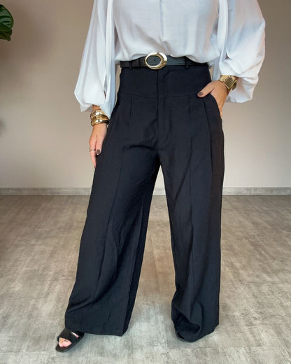 Calça de Linho Cintura Alta