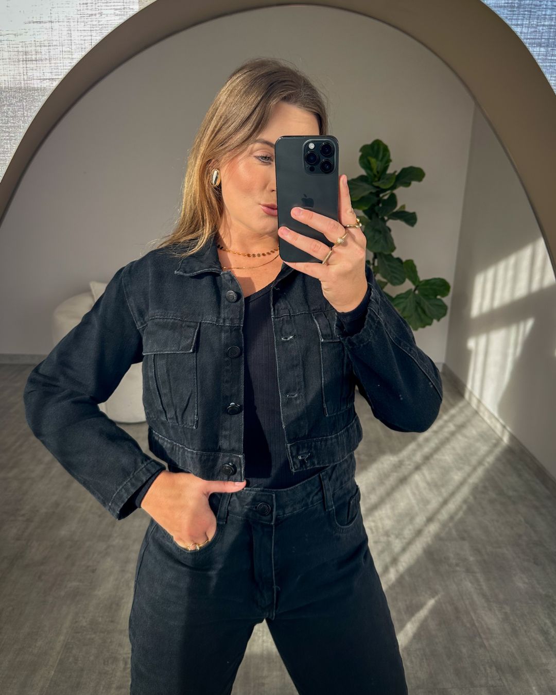 Jaqueta Cropped Estonada