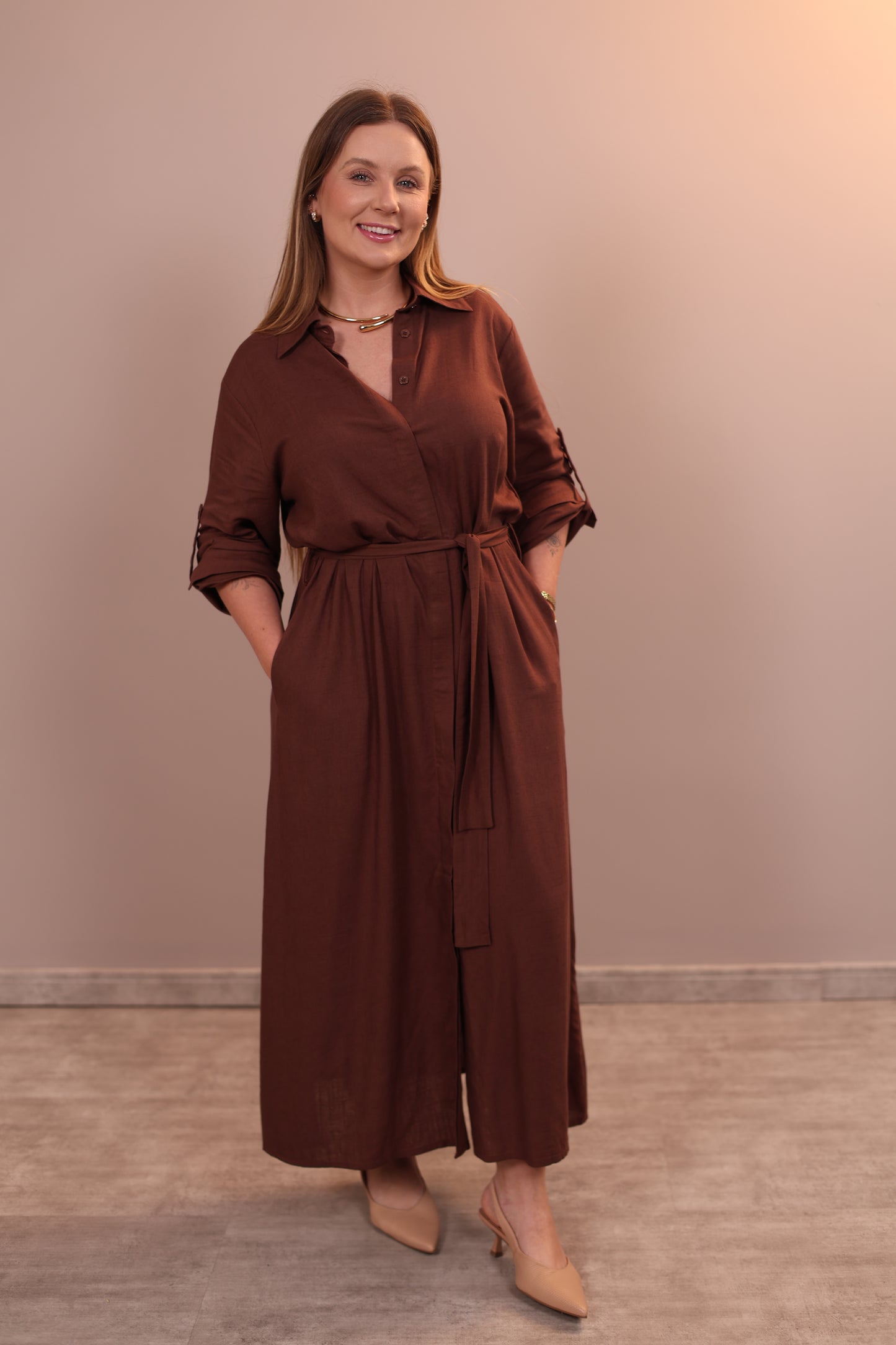 Vestido Chemise Longo