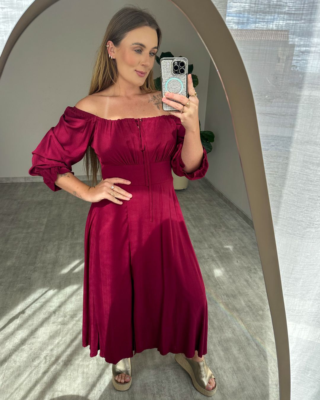 Vestido Ciganinha Manga Longa