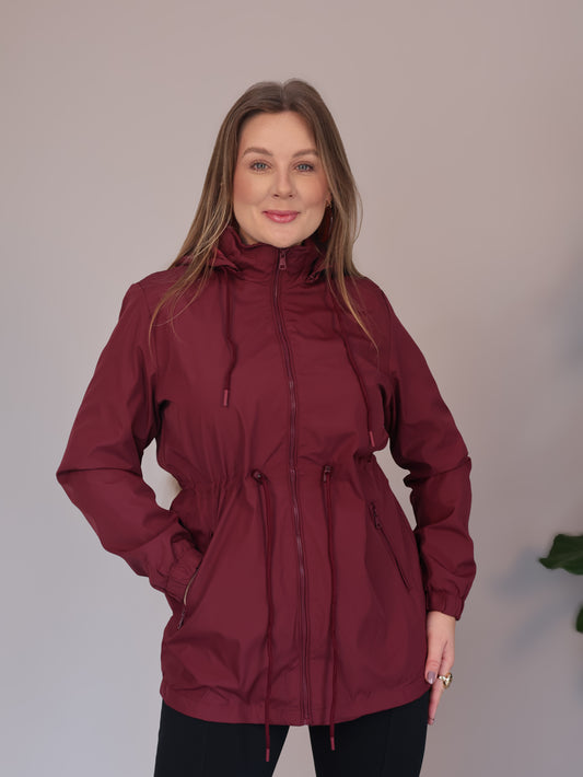 Parka Forrada com Ajuste na Cintura