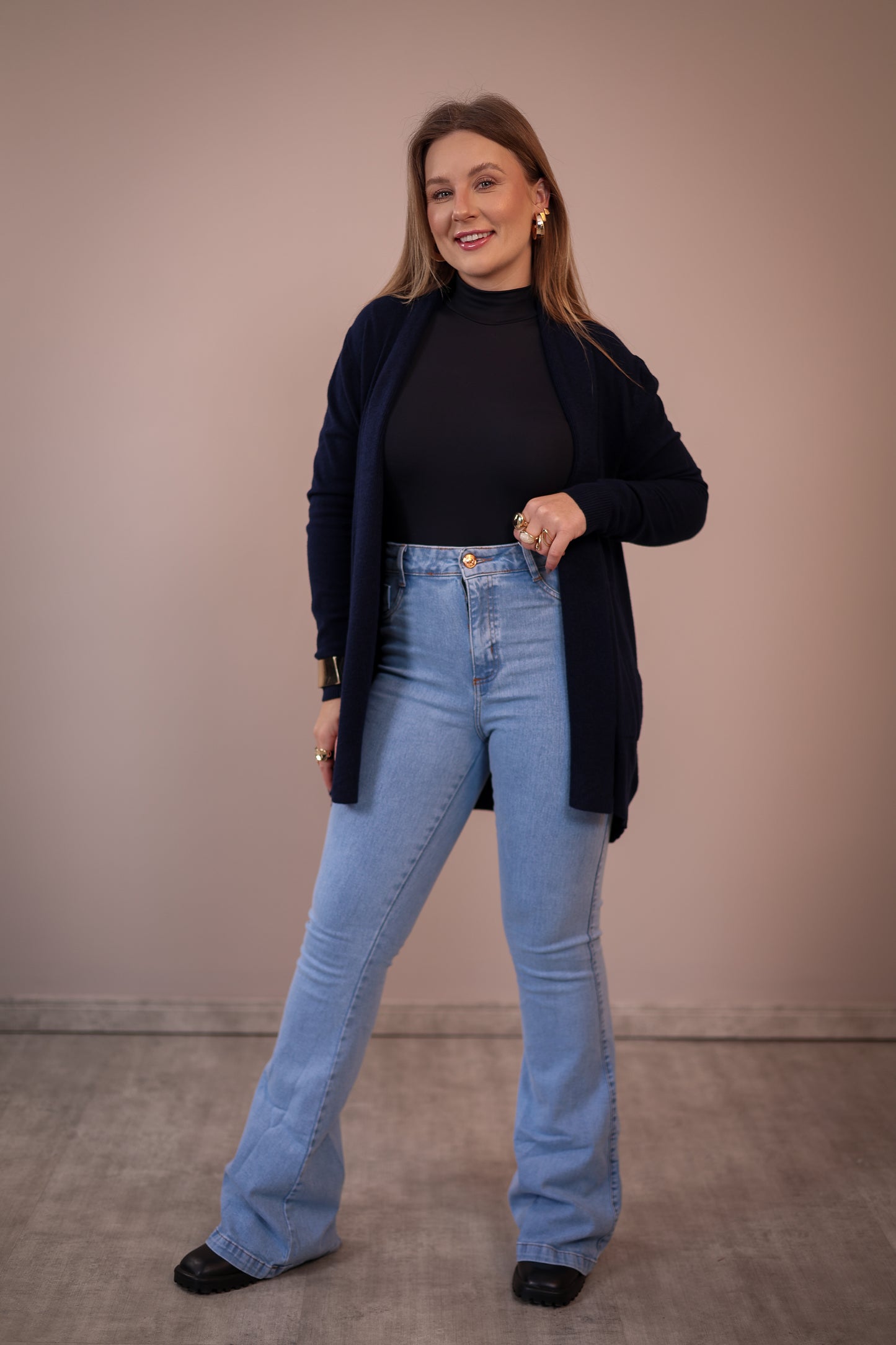 Calça Flare Lavagem Clara