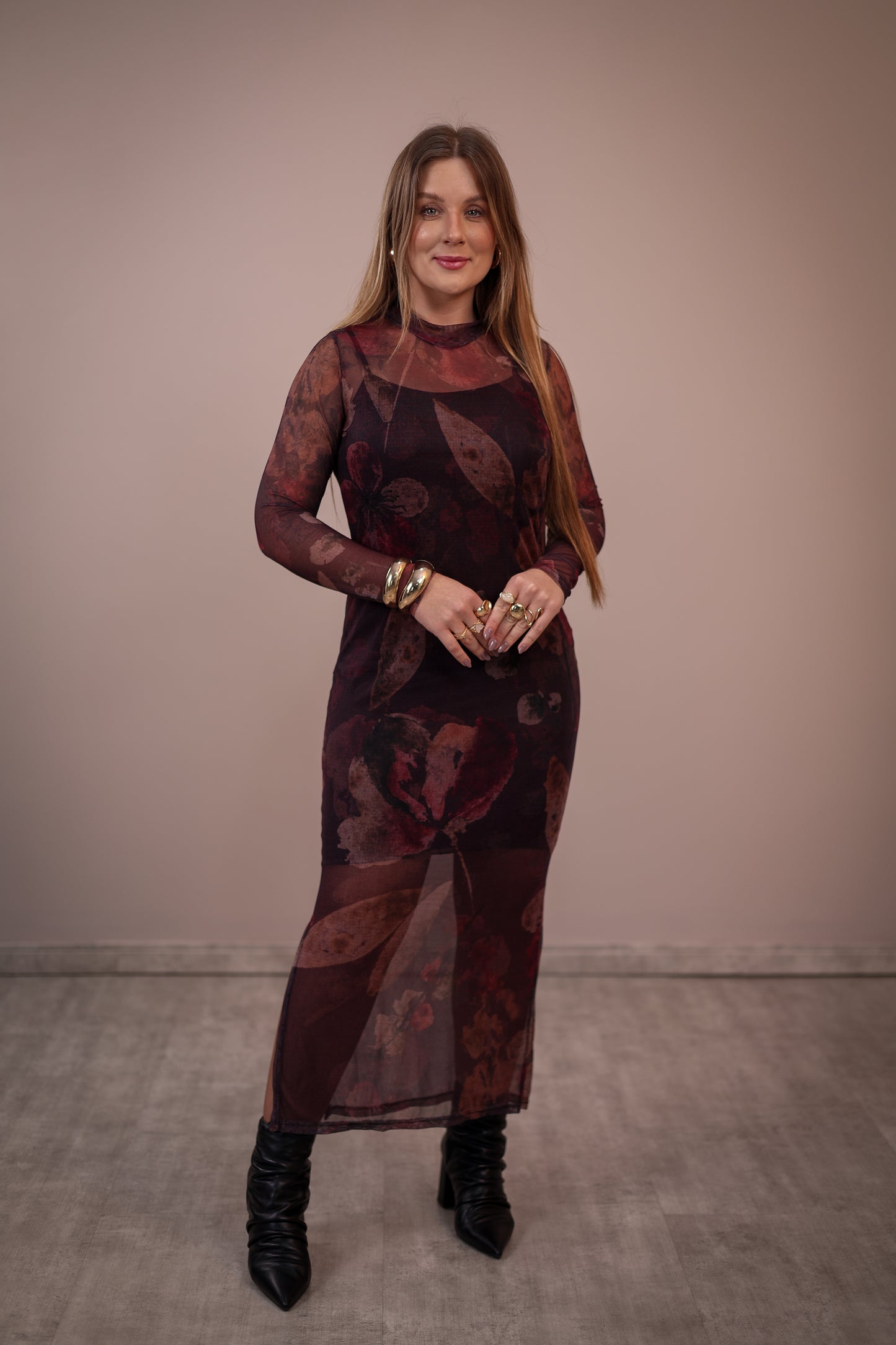 Vestido Manga Longa em Tule Isabel