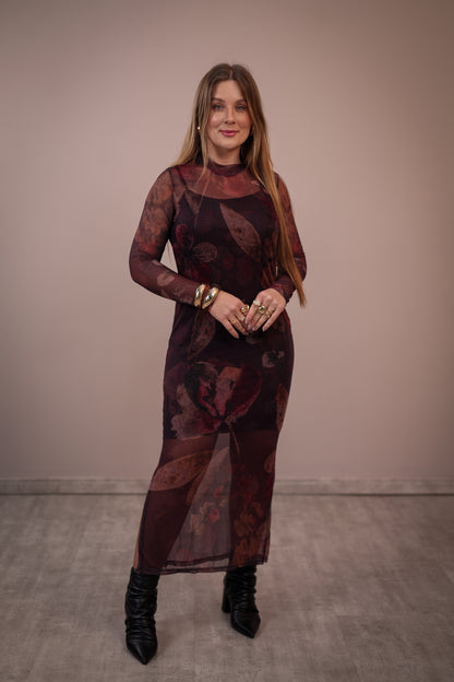Vestido Manga Longa em Tule Isabel