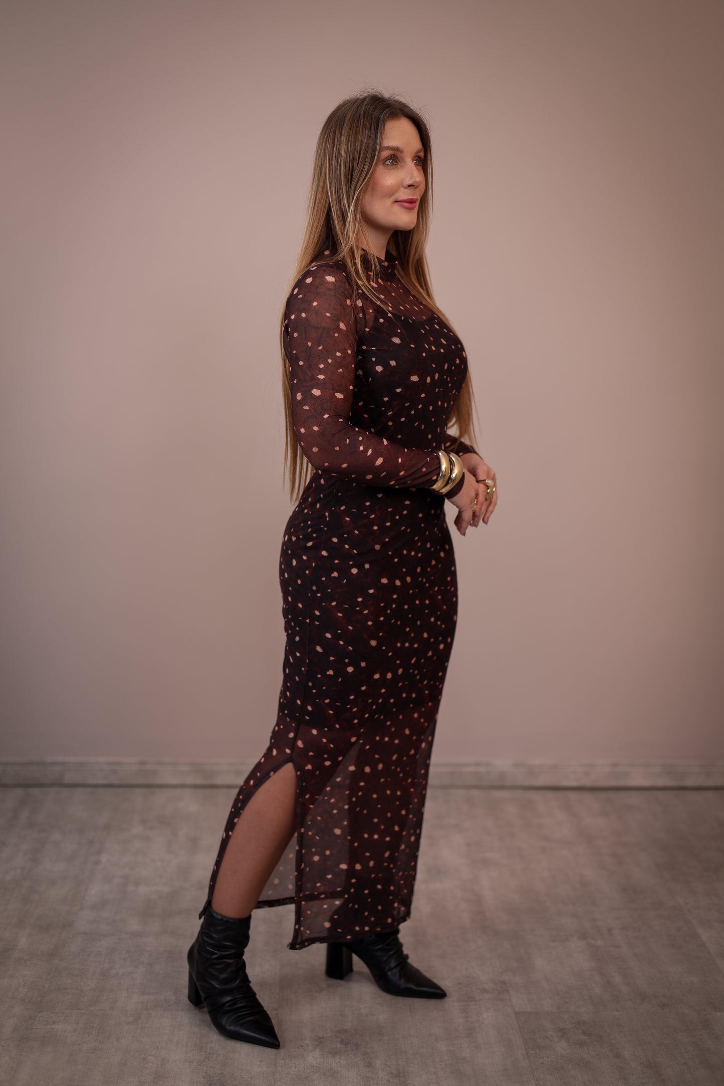 Vestido Manga Longa em Tule Isabel