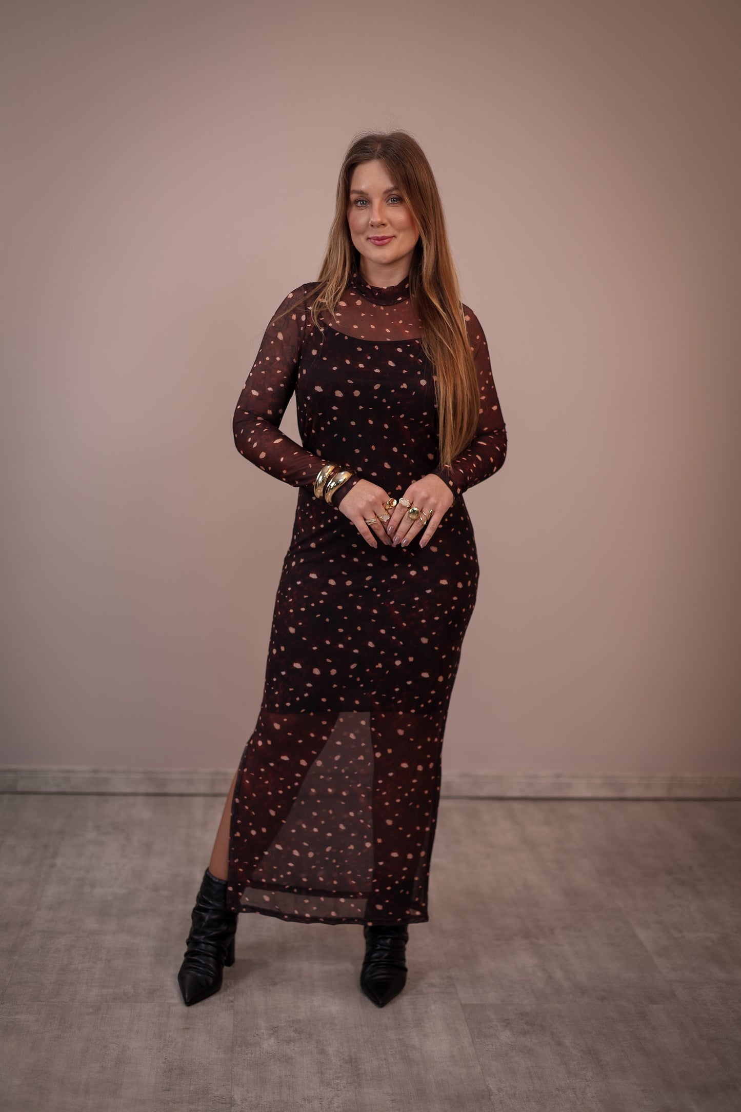 Vestido Manga Longa em Tule Isabel