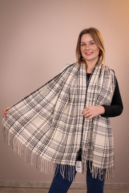 Pashmina Elegance Xadrez Modelo 10