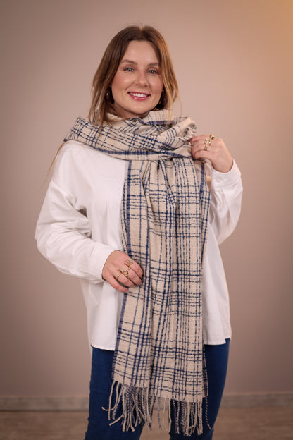 Pashmina Elegance Xadrez Modelo 10