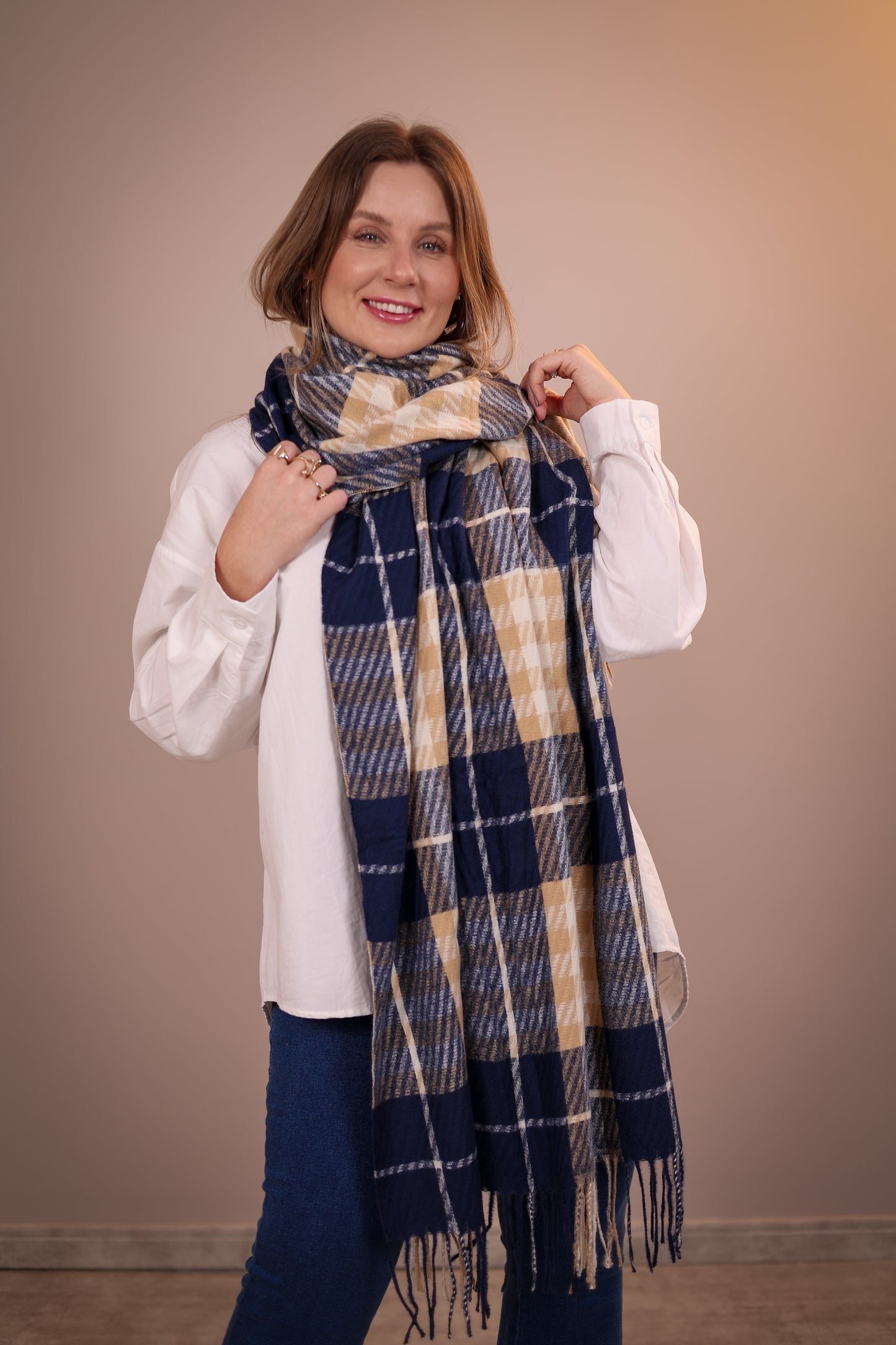 Pashmina Quadriculada Modelo 9