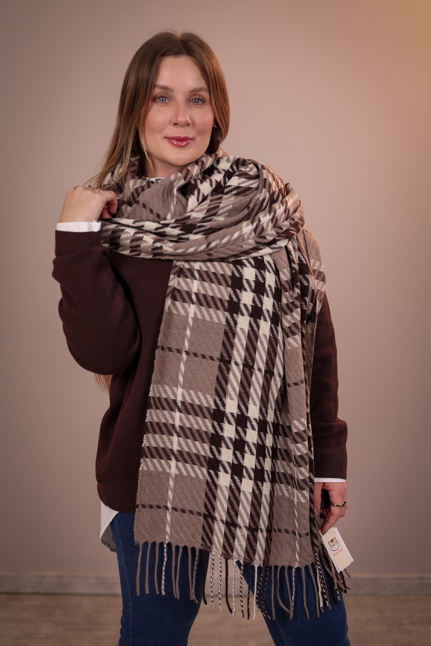 Pashmina Quadriculada Modelo 9