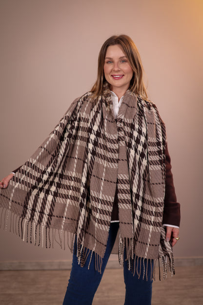 Pashmina Quadriculada Modelo 9