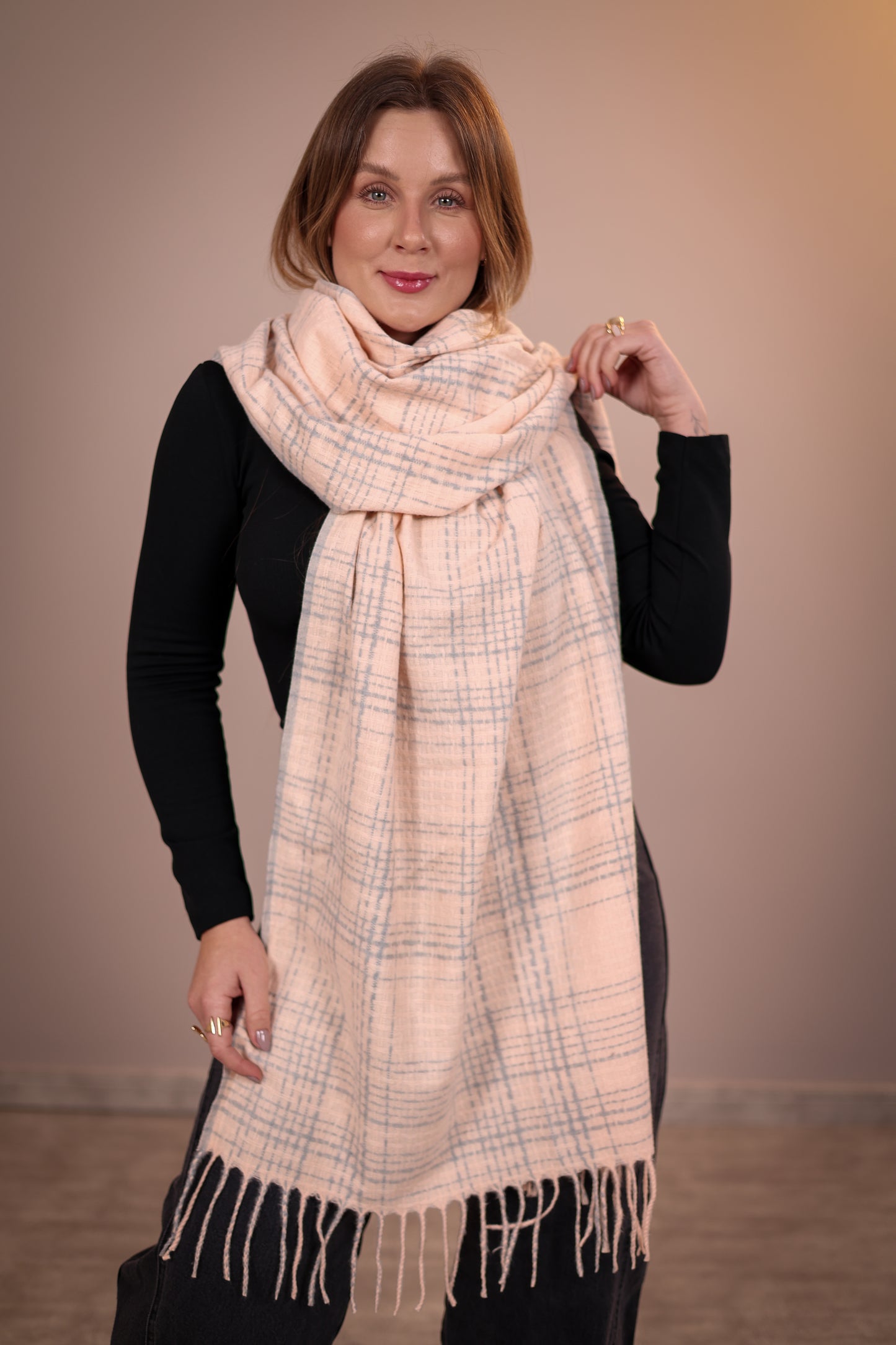 Pashmina Elegance Xadrez Modelo 10