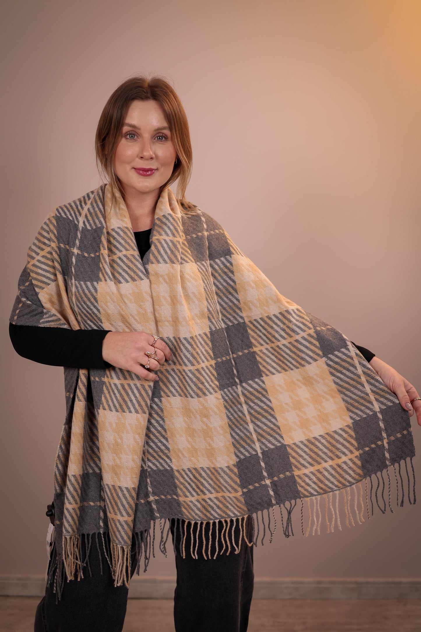 Pashmina Elegance Xadrez Modelo 10