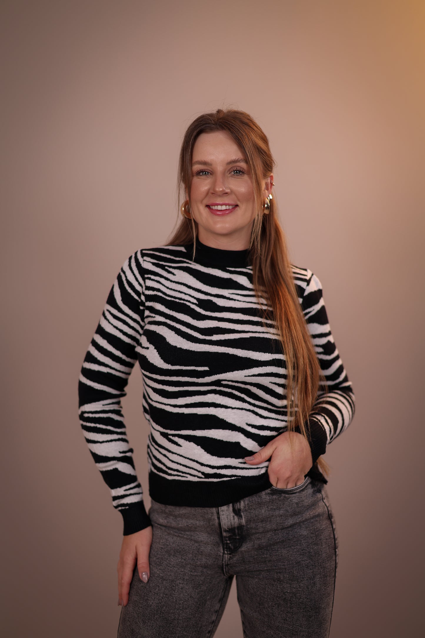 Blusa Modal Estampado Zebra