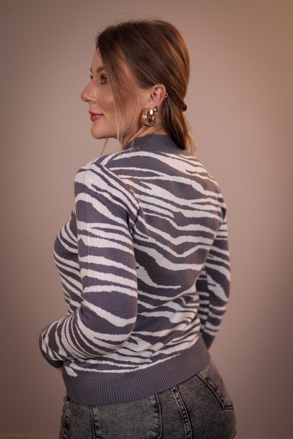 Blusa Modal Estampado Zebra