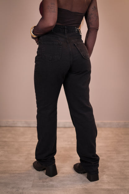Calça Jeans Reta Preta