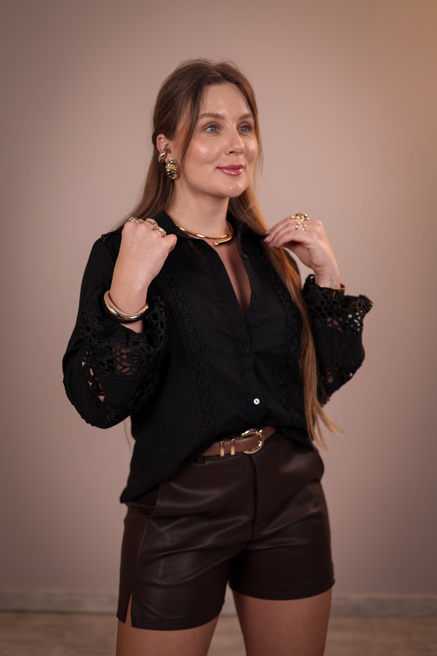 Camisa Bordada 100% Algodão