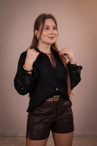 Camisa Bordada 100% Algodão