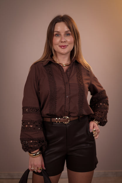 Camisa Bordada 100% Algodão