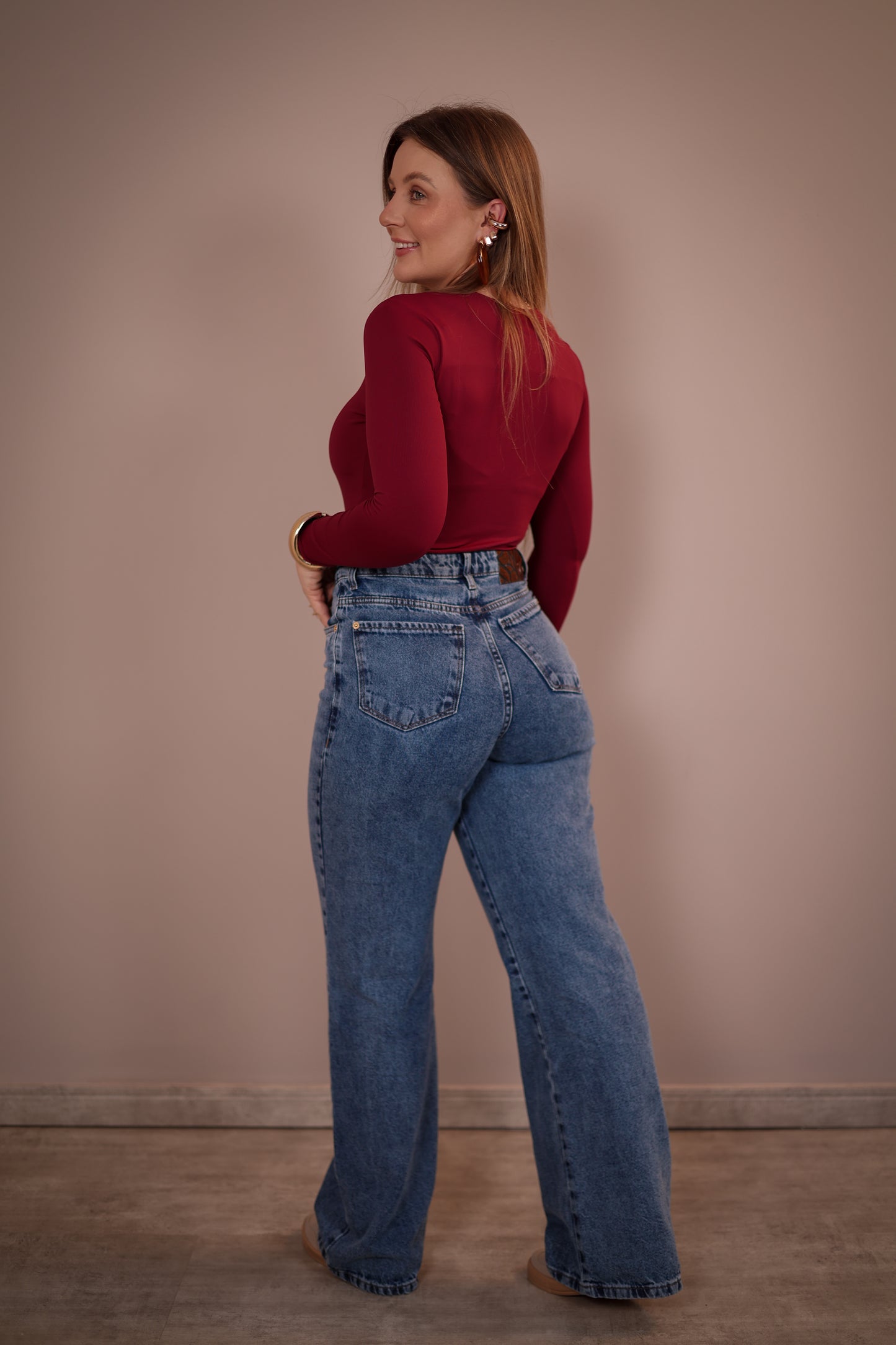Calça Jeans Wide Leg Teezz