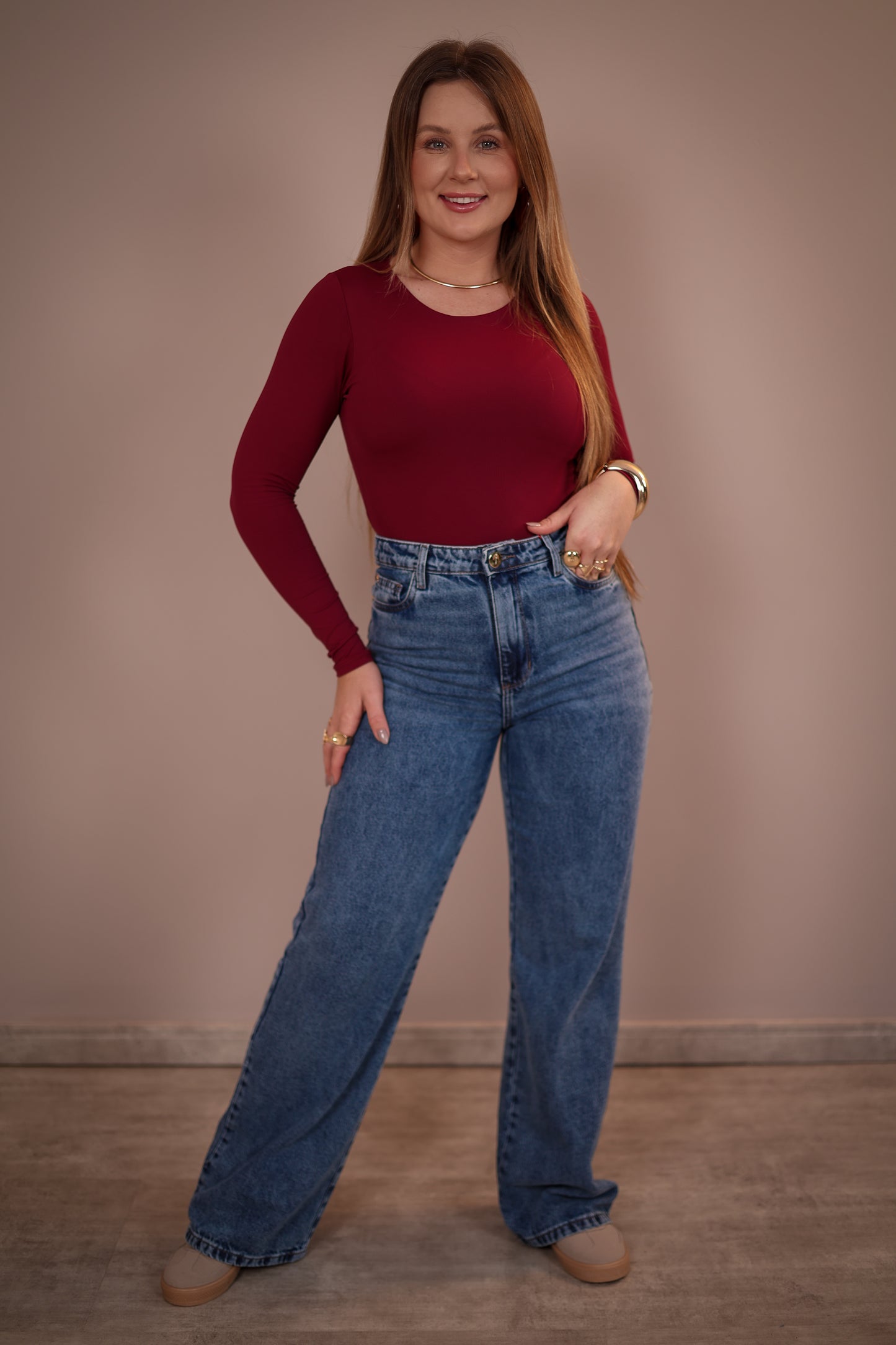 Calça Jeans Wide Leg Teezz