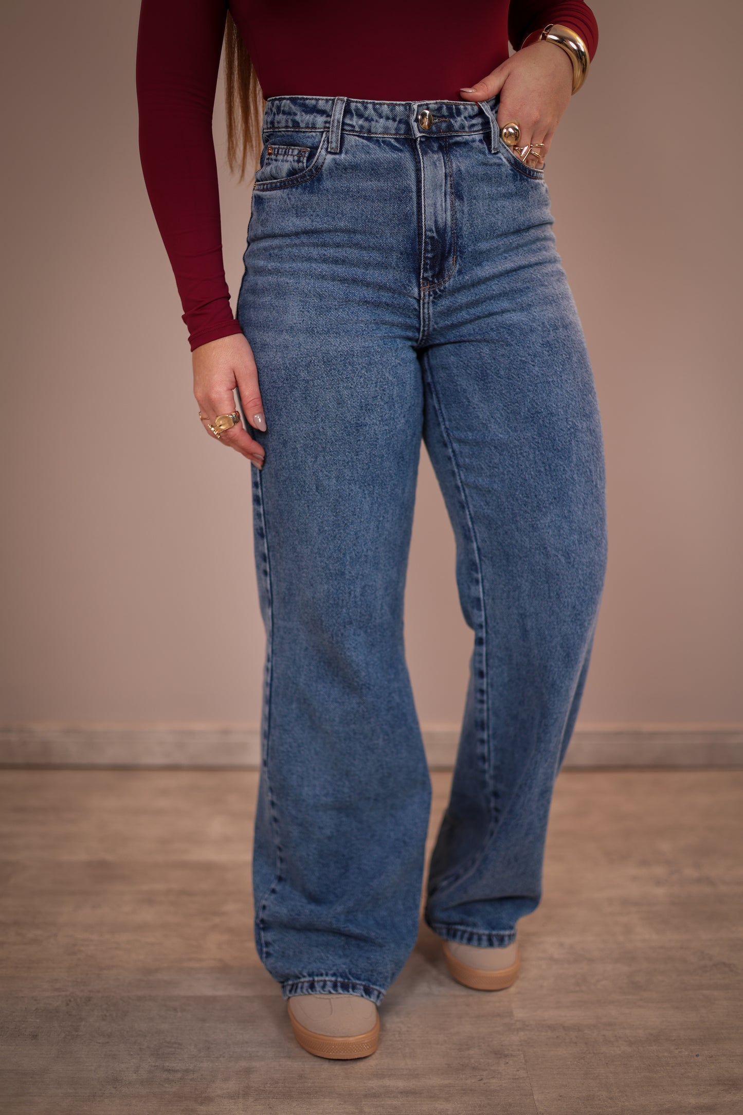 Calça Jeans Wide Leg Teezz