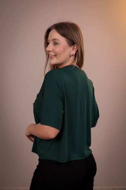 Blusa Ampla Bordado Flor