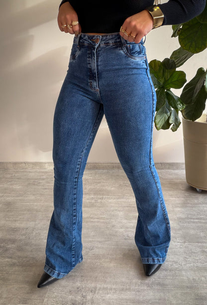 Calça Flare Marmorizada